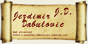 Jezdimir Dabulović vizit kartica